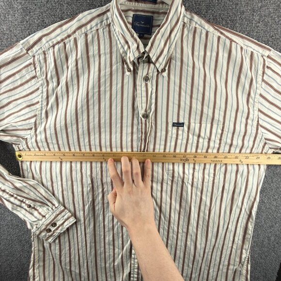 Faconnable Colorful Button-Down Cotton USA Striped XL Men Shirt Long Sleeve - Picture 5 of 16